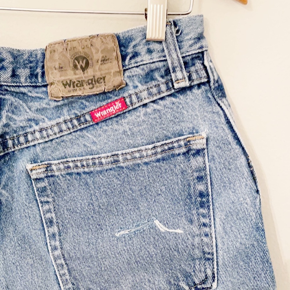 VINTAGE WRANGLER Denim Cutoff Shorts Hi-Rise - Picture 4 of 6